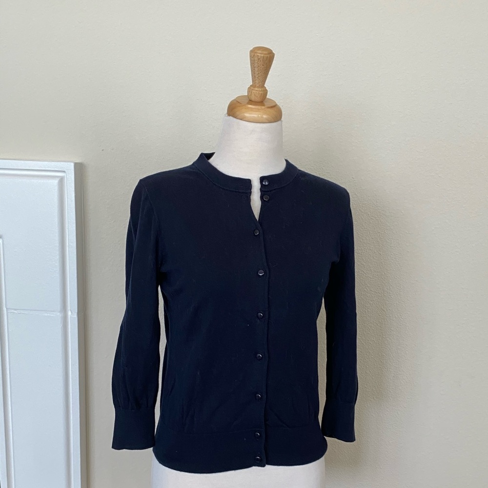 J Crew Clare cardigan, navy, size S